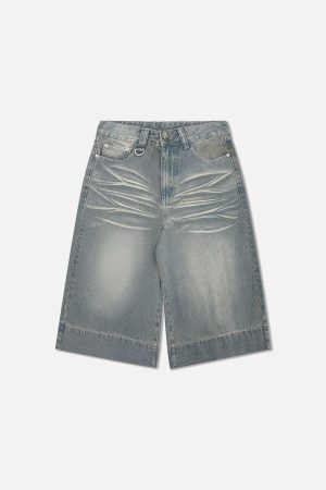 Concert Outfit Solid Washed Longline Jorts