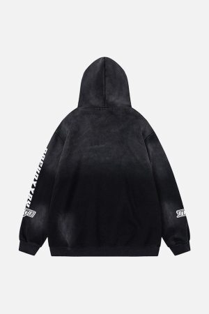 Concert Outfit Speed Graphic Washed Racing Hoodie