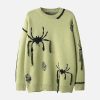 Concert Outfit Spider Distressed Oversized Sweater