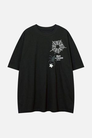 Concert Outfit Spider Foam Print Tee