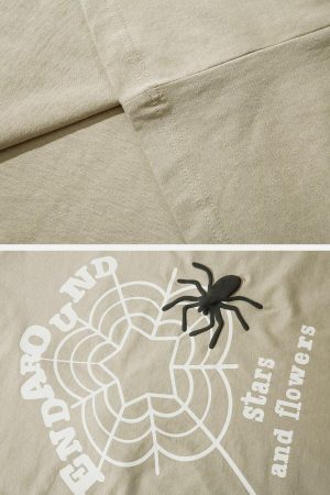 Concert Outfit Spider Foam Print Tee