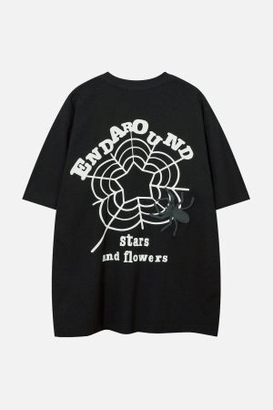 Concert Outfit Spider Foam Print Tee