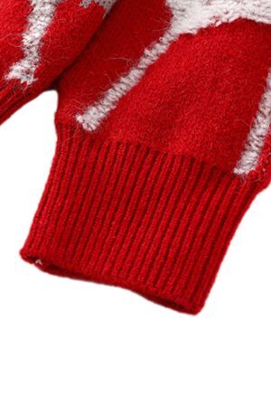 Concert Outfit Spider Knit Crew Neck Sweater