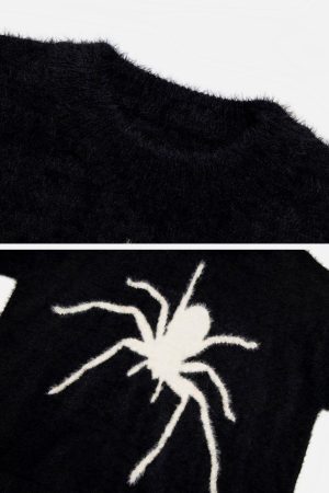 Concert Outfit Spider Knit Mohair Sweater