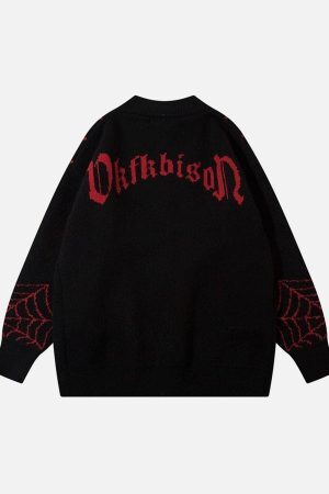 Concert Outfit Spider Loose Sweater Coat