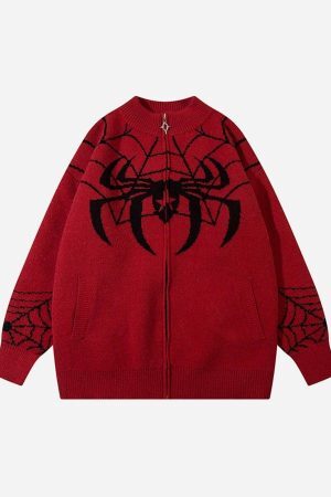 Concert Outfit Spider Loose Sweater Coat