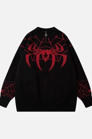 Concert Outfit Spider Loose Sweater Coat