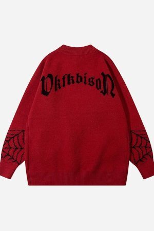 Concert Outfit Spider Loose Sweater Coat