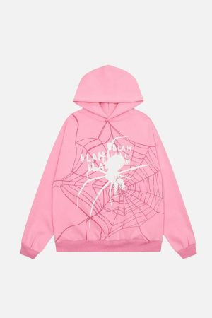 Concert Outfit Spider Shadow Print Hoodie