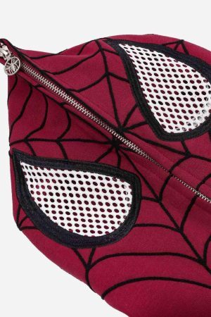 Concert Outfit Spider Web Embroidery Eye Viewable Hoodie