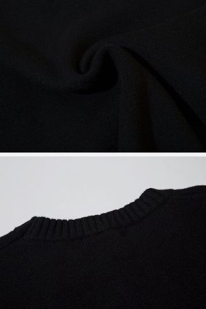 Concert Outfit Spider Web Stars Graphic Sweater