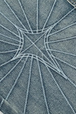 Concert Outfit Spider Web Topstitched Loose Jeans