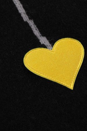 Concert Outfit Spider&Heart Knit Crew Neck Sweater