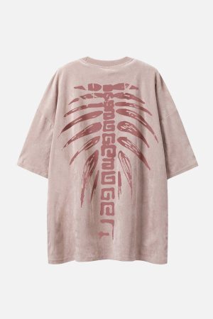 Concert Outfit Spine Skeleton Print Tee