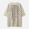 Concert Outfit Spine Skeleton Print Tee