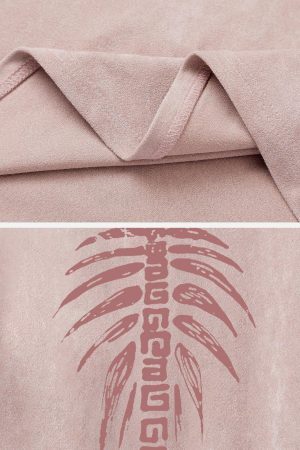 Concert Outfit Spine Skeleton Print Tee