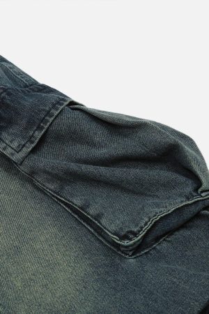 Concert Outfit Splash-Ink Washed Baggy Jeans