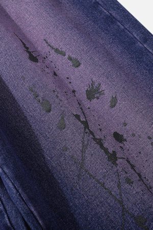 Concert Outfit Splash Ink Washed Loose Jeans