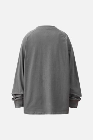 Concert Outfit Splatter Eyelet Studded Long Sleeve T-Shirt