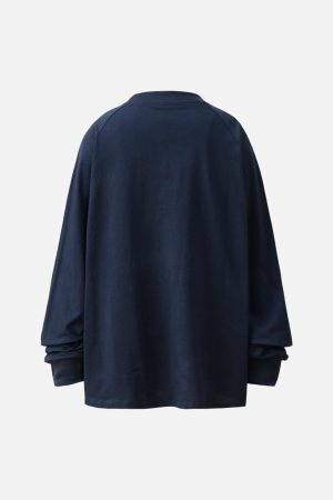 Concert Outfit Splatter Eyelet Studded Long Sleeve T-Shirt