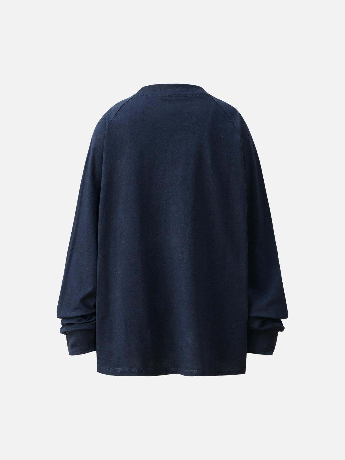 Concert Outfit Splatter Eyelet Studded Long Sleeve T-Shirt Concert Outfit Splatter Eyelet Studded Long Sleeve T-Shirt