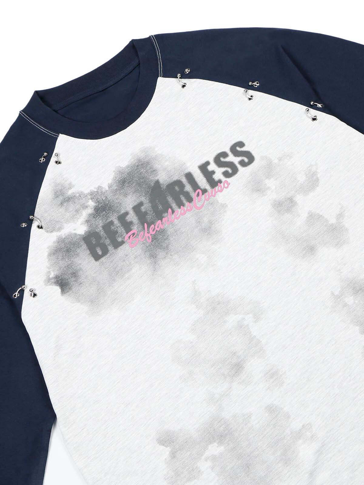 Concert Outfit Splatter Eyelet Studded Long Sleeve T-Shirt Concert Outfit Splatter Eyelet Studded Long Sleeve T-Shirt