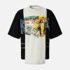 Concert Outfit Spliced Deconstruction Print T-Shirt
