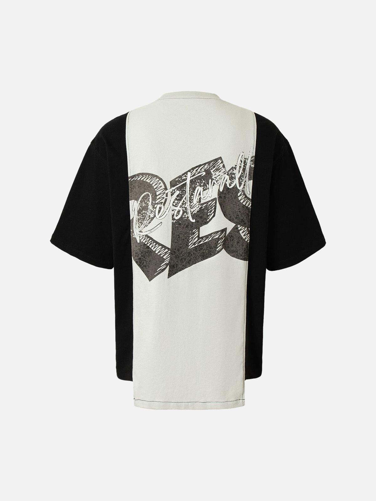 Concert Outfit Spliced Deconstruction Print T-Shirt Concert Outfit Spliced Deconstruction Print T-Shirt