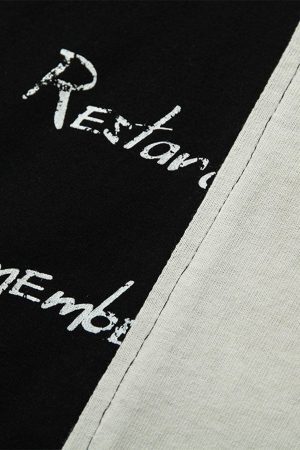 Concert Outfit Spliced Deconstruction Print T-Shirt