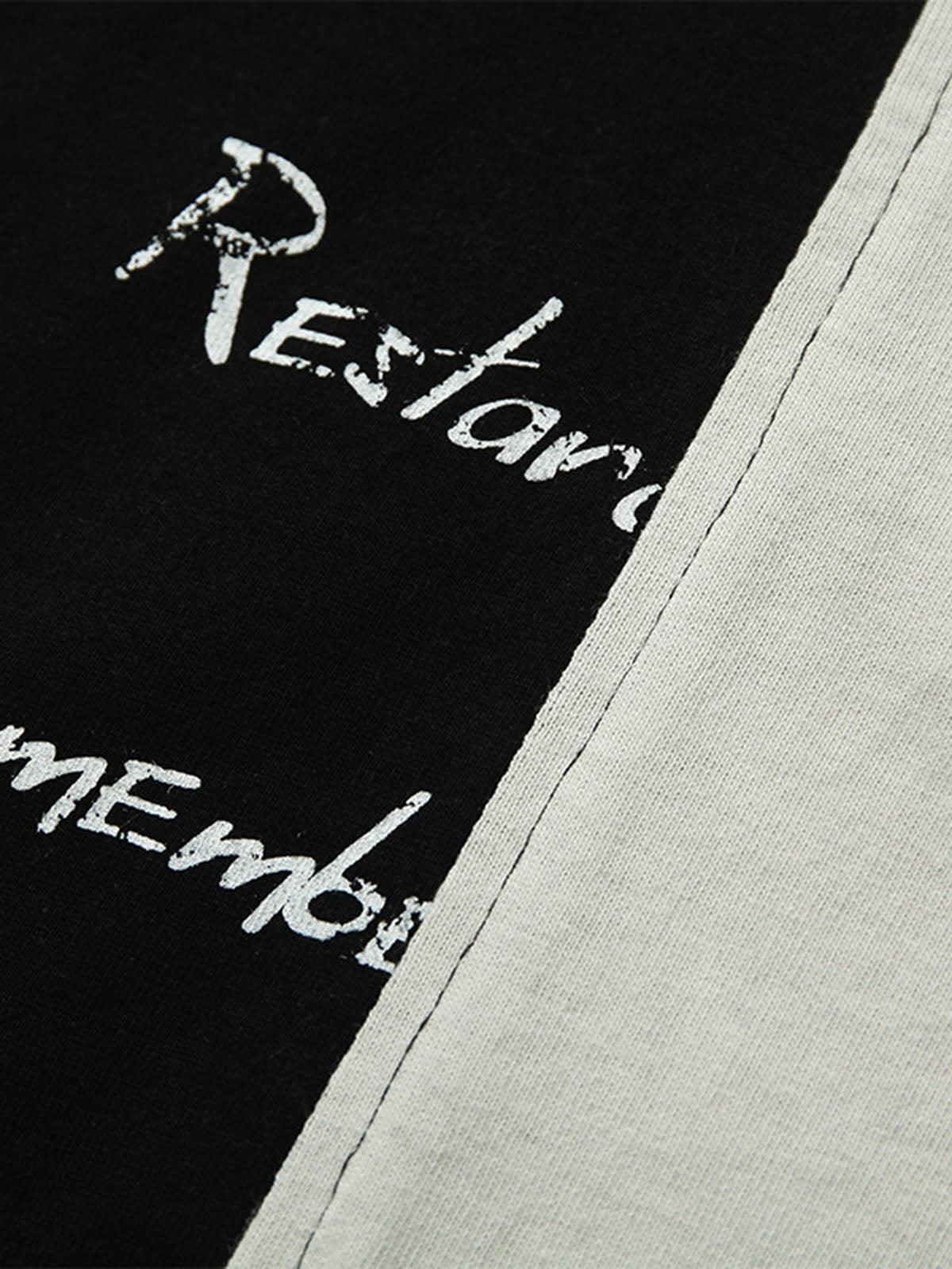 Concert Outfit Spliced Deconstruction Print T-Shirt Concert Outfit Spliced Deconstruction Print T-Shirt