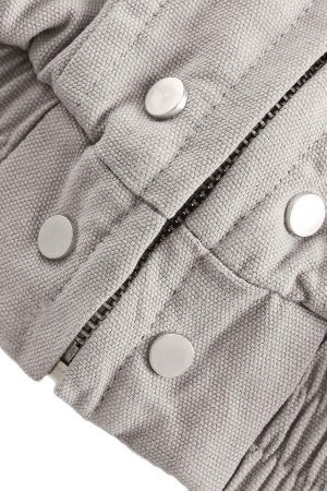 Concert Outfit Spliced Fur Hooded Quilted Jacket