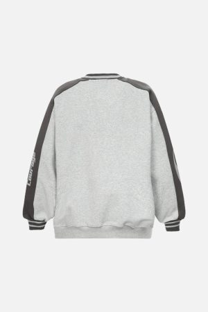 Concert Outfit Spliced Letter Print V-Neck Sweatshirt