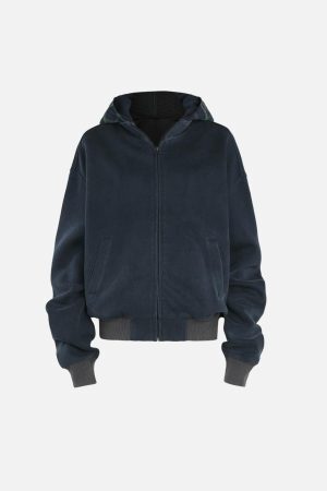 Concert Outfit Spliced Plaid Fake Two-Piece Hoodie