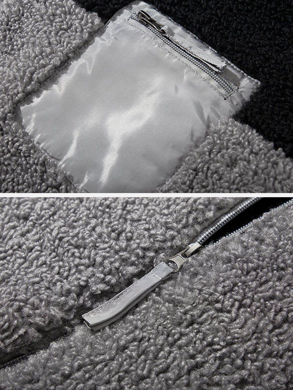 Concert Outfit Splicing Sherpa Winter Coat Concert Outfit Splicing Sherpa Winter Coat