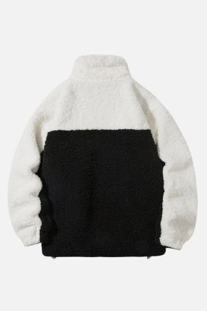 Concert Outfit Splicing Sherpa Winter Coat