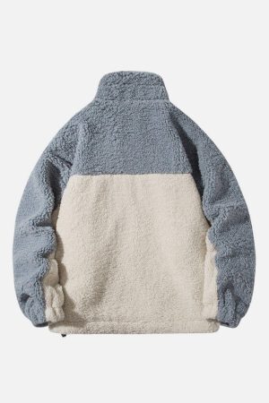 Concert Outfit Splicing Sherpa Winter Coat