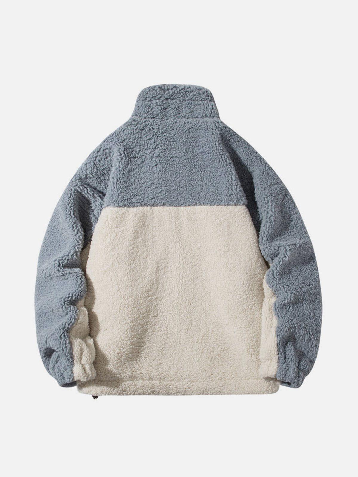 Concert Outfit Splicing Sherpa Winter Coat Concert Outfit Splicing Sherpa Winter Coat