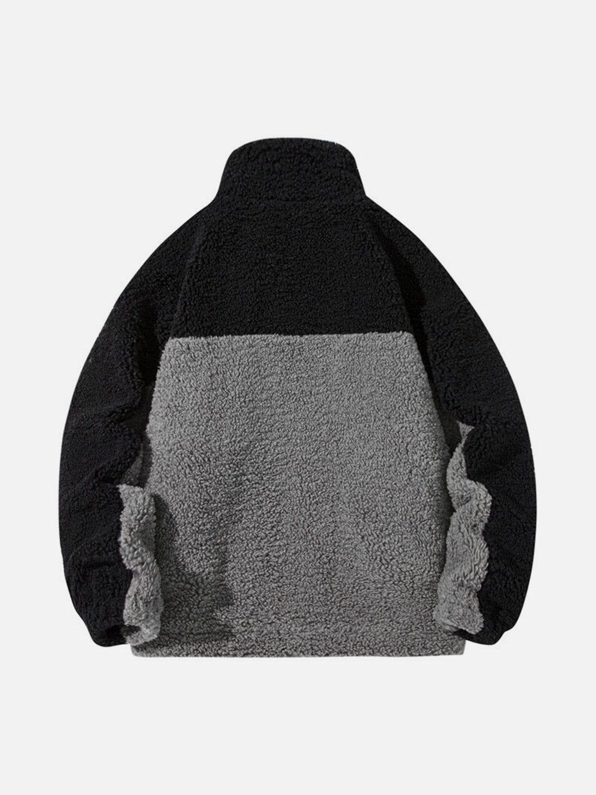 Concert Outfit Splicing Sherpa Winter Coat Concert Outfit Splicing Sherpa Winter Coat