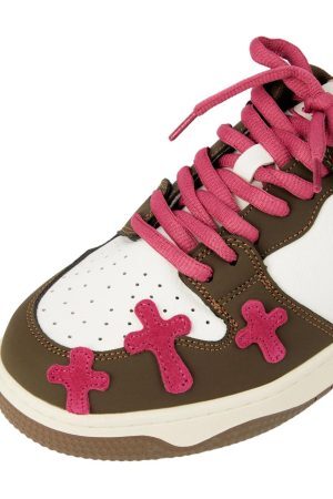 Concert Outfit Splicing Skateboard Sneakers