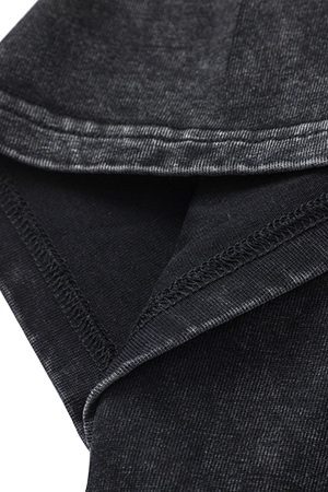 Concert Outfit Split Raw Edge Short Sleeve T-Shirt