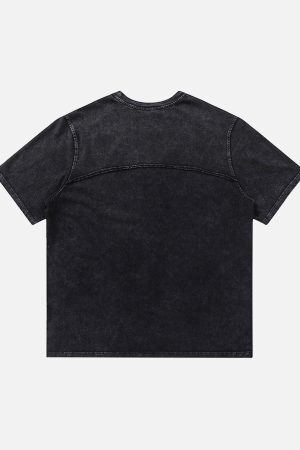 Concert Outfit Split Raw Edge Short Sleeve T-Shirt