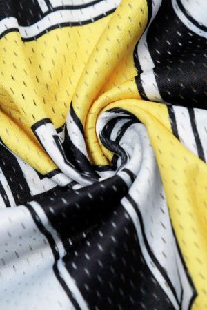 Concert Outfit Sports Letter Stripe Print Jersey T-Shirt