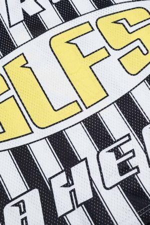 Concert Outfit Sports Letter Stripe Print Jersey T-Shirt