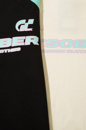 Concert Outfit Sports Style Color-Blocked Splicing T-Shirt