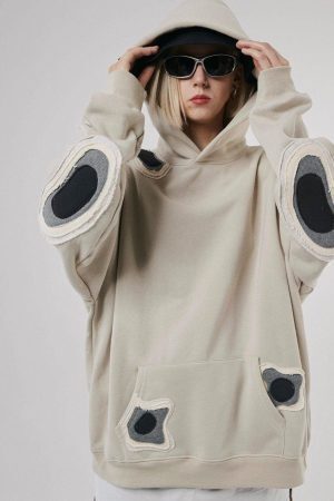 Concert Outfit Spot Patchwork Hoodie