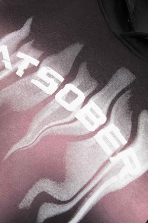 Concert Outfit Spray Smoke Gradient Hoodie