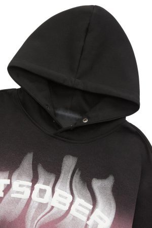 Concert Outfit Spray Smoke Gradient Hoodie