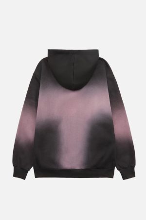 Concert Outfit Spray Smoke Gradient Hoodie