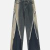 Concert Outfit Sprayed Gradient Wide Leg Jeans