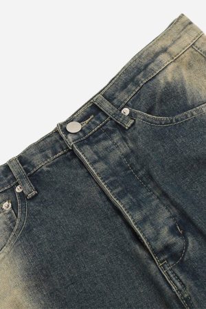 Concert Outfit Sprayed Gradient Wide Leg Jeans